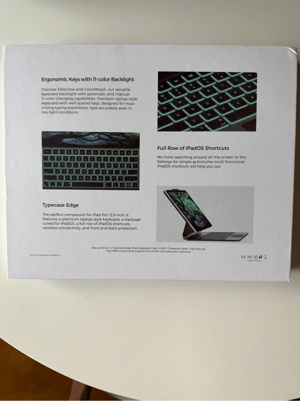 iPad Pro 12.9 Keyboard Case with Trackpad - Black Carbon Fiber NEW!!!